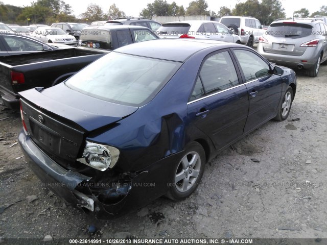 JTDBF32K120023152 - 2002 TOYOTA CAMRY LE/XLE/SE BLUE photo 4