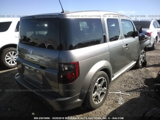 5J6YH18988L004080 - 2008 HONDA ELEMENT SC GRAY photo 4