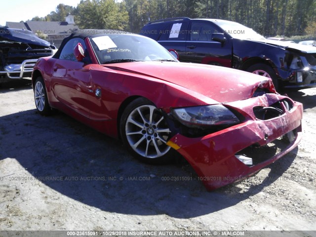 4USBU33566LW66058 - 2006 BMW Z4 3.0 RED photo 1