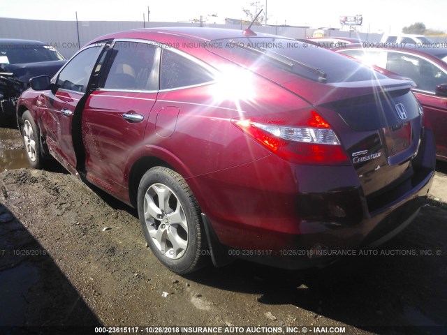 5J6TF1H57BL003281 - 2011 HONDA ACCORD CROSSTOUR EXL RED photo 3