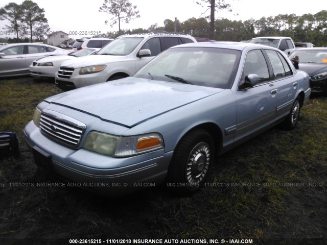 2FAFP73W01X203400 - 2001 FORD CROWN VICTORIA  BLUE photo 2