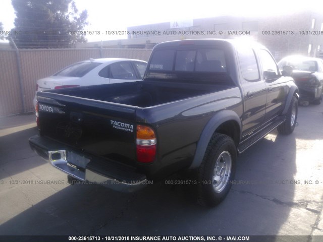 5TEGN92N01Z797770 - 2001 TOYOTA TACOMA DOUBLE CAB PRERUNNER BLACK photo 4