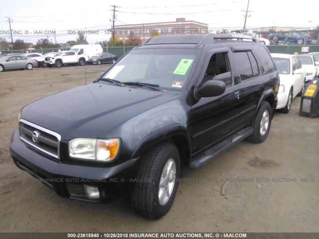 JN8DR09Y02W733802 - 2002 NISSAN PATHFINDER LE/SE BLACK photo 2