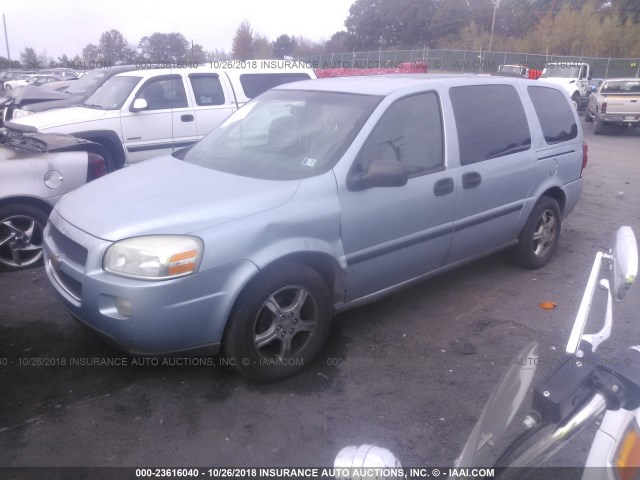 1GNDV23187D197500 - 2007 CHEVROLET UPLANDER LS Light Blue photo 2