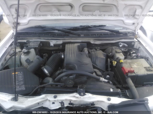 1GCDSCF95C8134656 - 2012 CHEVROLET COLORADO LT WHITE photo 10