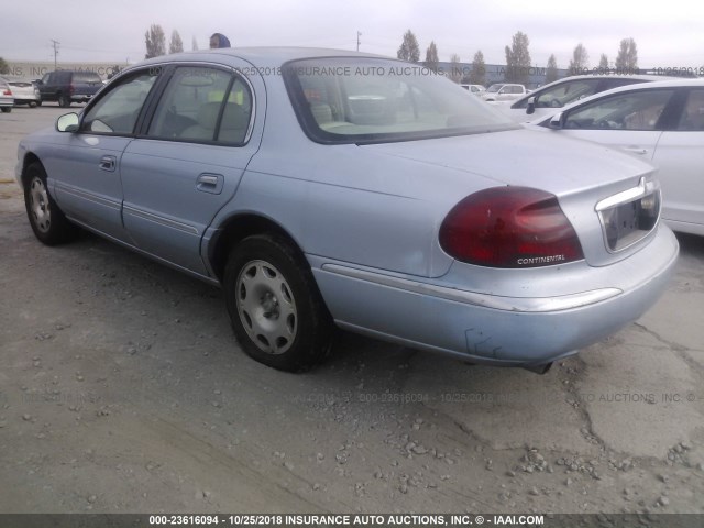 1LNFM97V1WY714231 - 1998 LINCOLN CONTINENTAL  Niebieski zdjęcie 3