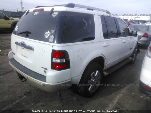 1FMEU74806UA06123 - 2006 FORD EXPLORER EDDIE BAUER WHITE photo 4