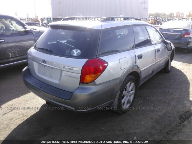 4S4BP61C667329152 - 2006 SUBARU LEGACY OUTBACK 2.5I SILVER photo 4