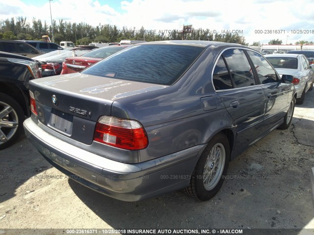 WBADT43462GZ97477 - 2002 BMW 525 I AUTOMATIC PURPLE photo 4