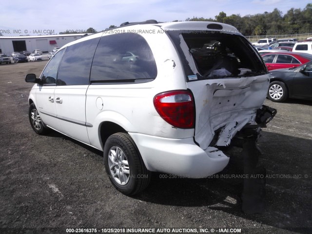 2B4GP44321R297248 - 2001 DODGE GRAND CARAVAN SPORT WHITE photo 3