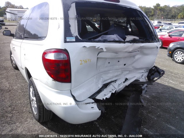 2B4GP44321R297248 - 2001 DODGE GRAND CARAVAN SPORT WHITE photo 6