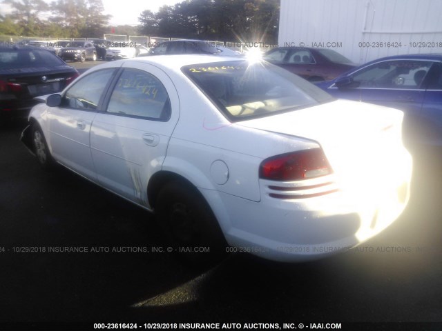 1B3EL36X02N211239 - 2002 DODGE STRATUS SE WHITE photo 3