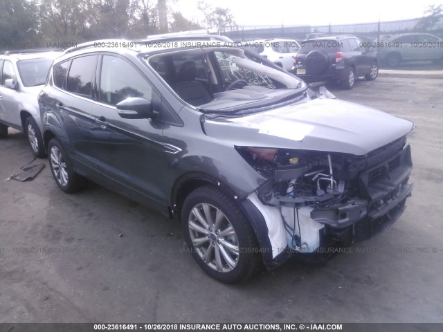 1FMCU9J97JUB94423 - 2018 FORD ESCAPE TITANIUM Gri fotoğraf 1