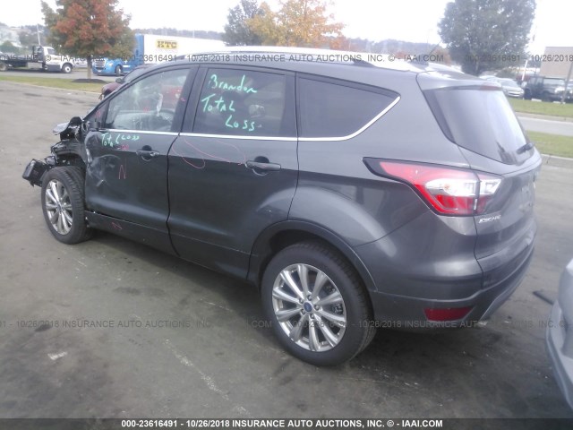 1FMCU9J97JUB94423 - 2018 FORD ESCAPE TITANIUM GRAY photo 3