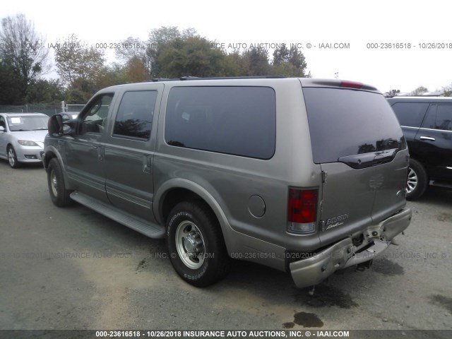 1FMNU44L74EB11851 - 2004 FORD EXCURSION EDDIE BAUER GRAY photo 3