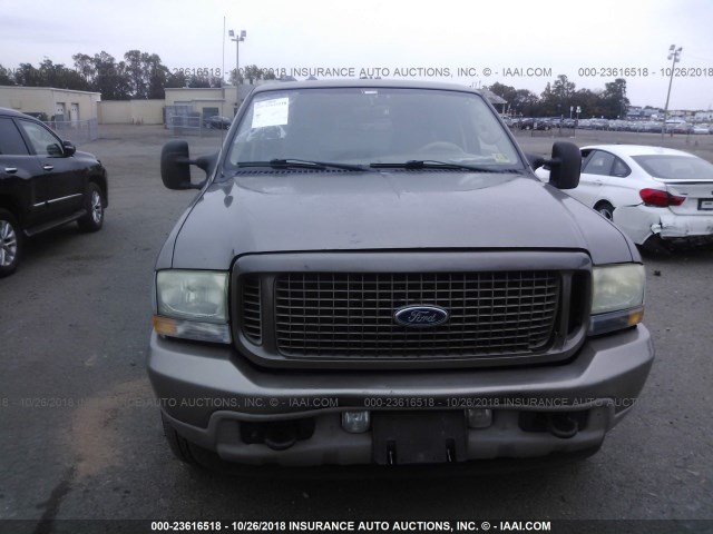 1FMNU44L74EB11851 - 2004 FORD EXCURSION EDDIE BAUER GRAY photo 6