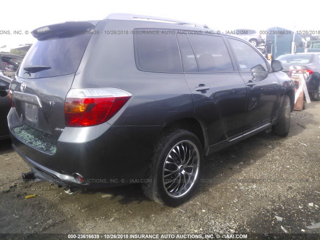 JTEES43A982083323 - 2008 TOYOTA HIGHLANDER SPORT GRAY photo 4