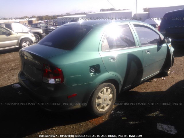 KL1TJ52654B192851 - 2004 CHEVROLET AVEO LS GREEN photo 4