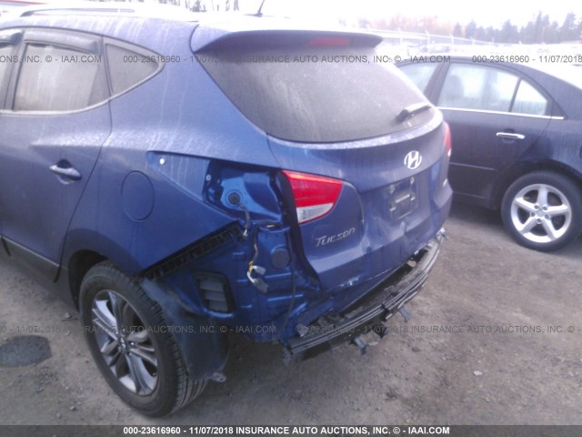 KM8JUCAGXFU021876 - 2015 HYUNDAI TUCSON LIMITED/SE BLUE photo 6