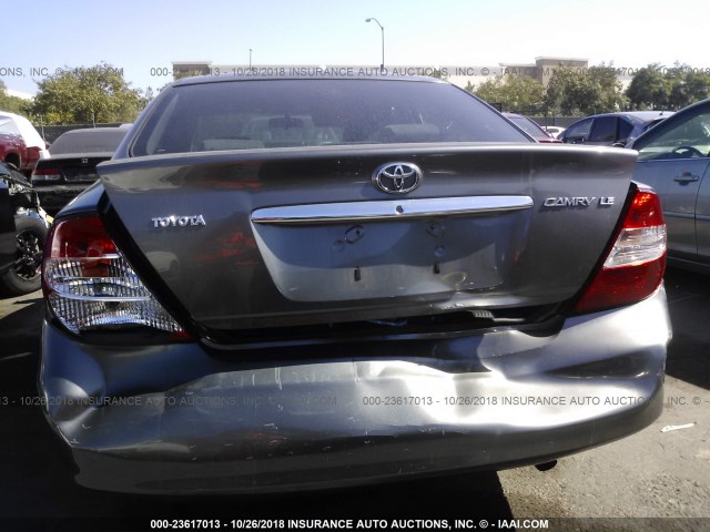 JTDBE32K830230450 - 2003 TOYOTA CAMRY LE/XLE Сұр фото 6