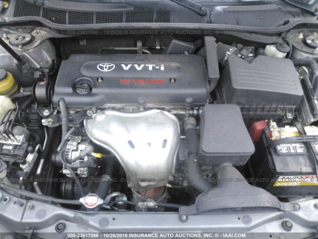 4T1BE46K18U761534 - 2008 TOYOTA CAMRY CE/LE/XLE/SE GRAY photo 10