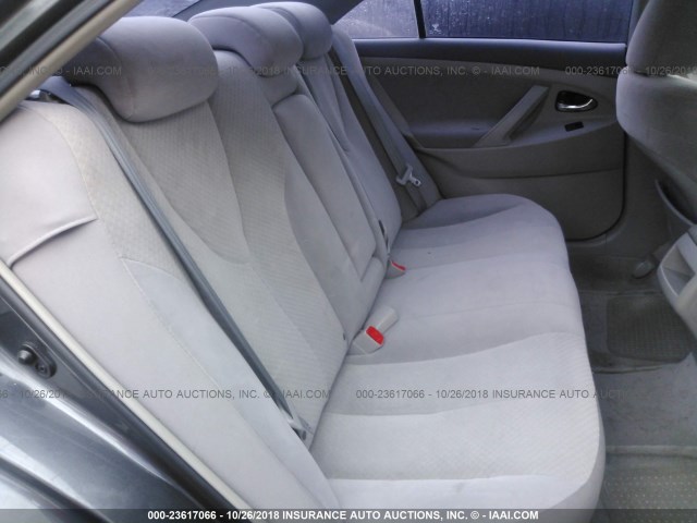 4T1BE46K18U761534 - 2008 TOYOTA CAMRY CE/LE/XLE/SE GRAY photo 8