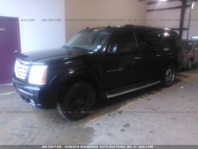 3GYFK66N43G259014 - 2003 CADILLAC ESCALADE ESV BLACK photo 2