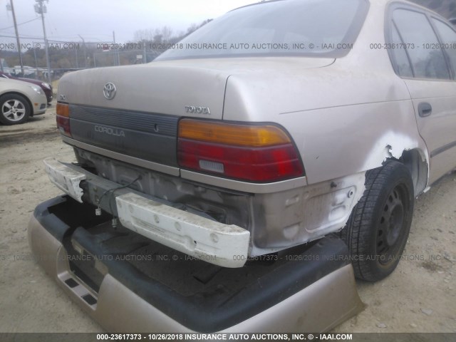 1NXAE09B0RZ140240 - 1994 TOYOTA COROLLA LE/DX GOLD photo 6