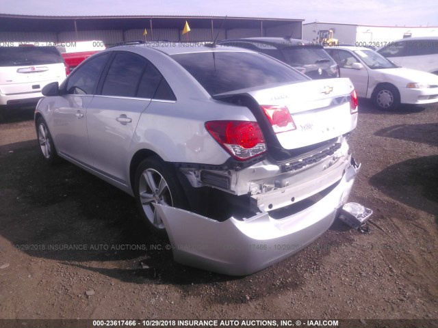 1G1PG5SC1C7109683 - 2012 CHEVROLET CRUZE LT SILVER photo 3