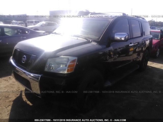 5N1AA08A74N703095 - 2004 NISSAN ARMADA SE/LE BLACK photo 2