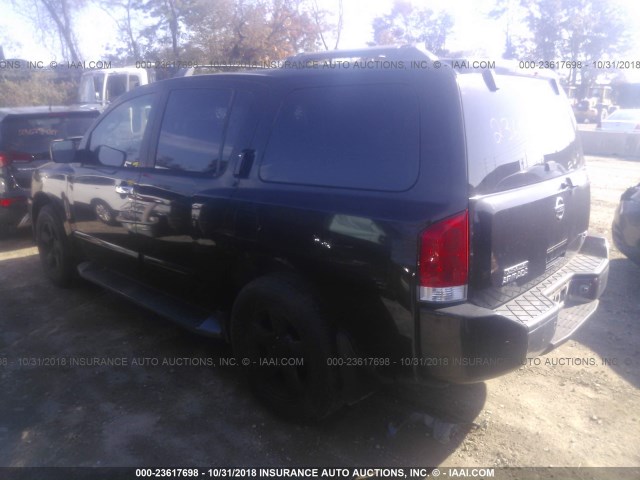 5N1AA08A74N703095 - 2004 NISSAN ARMADA SE/LE BLACK photo 3