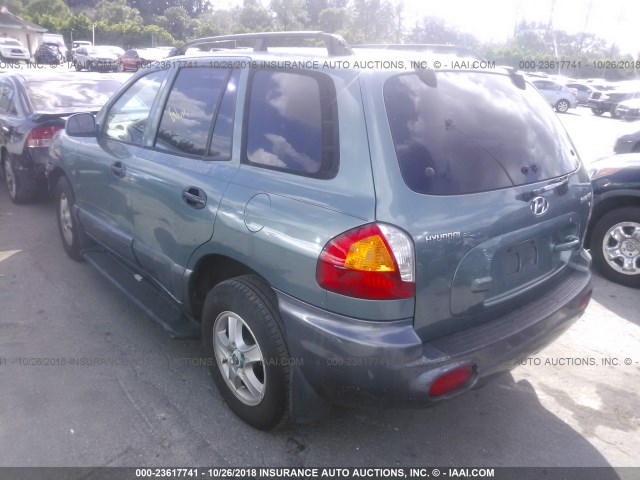 KM8SC13D92U257007 - 2002 HYUNDAI SANTA FE GLS/LX GREEN photo 3