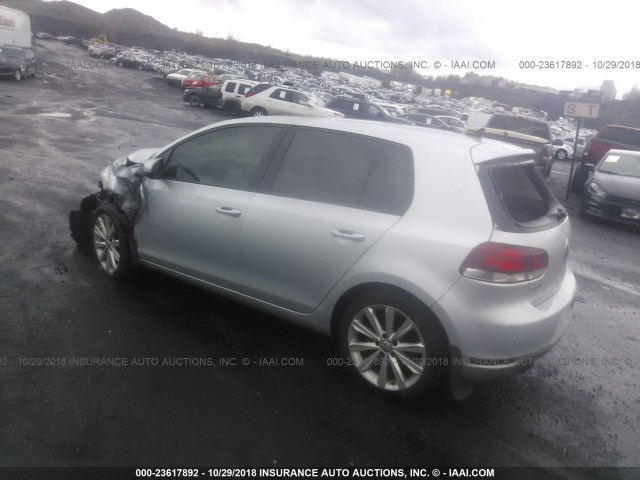 WVWDM7AJ3DW099986 - 2013 VOLKSWAGEN GOLF 银色 照片 3
