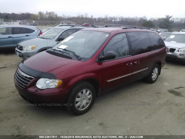 2A4GP54L67R295711 - 2007 CHRYSLER TOWN & COUNTRY TOURING RED photo 2