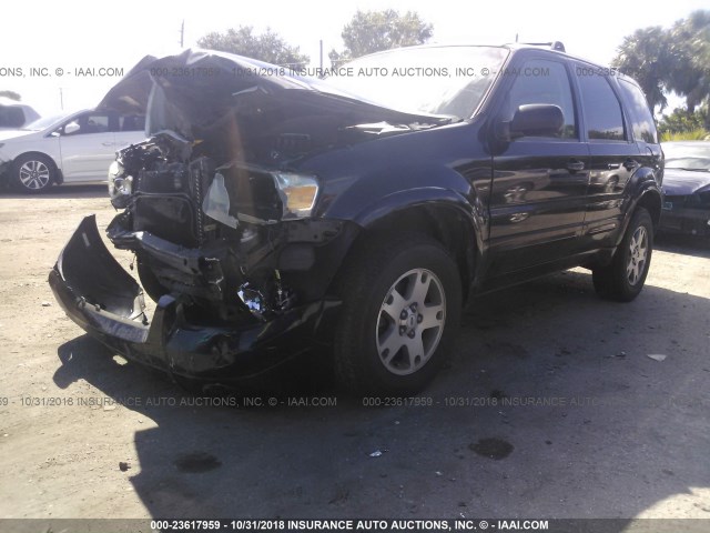 1FMYU94115KA65574 - 2005 FORD ESCAPE LIMITED BLACK photo 2