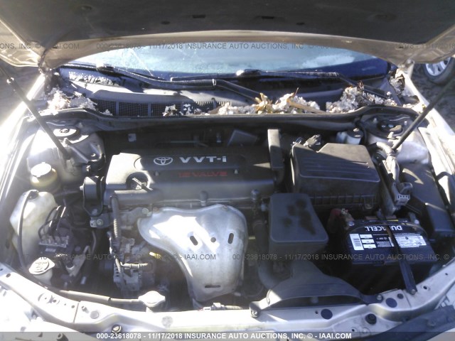 4T1BE46KX8U224659 - 2008 TOYOTA CAMRY CE/LE/XLE/SE GOLD photo 10