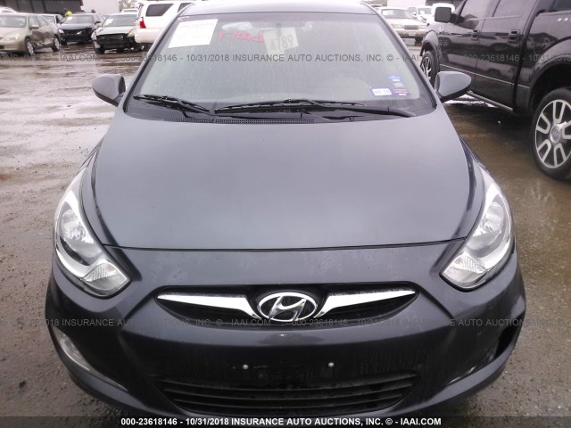 KMHCU5AE5CU045405 - 2012 HYUNDAI ACCENT GLS/GS/SE GRAY photo 6