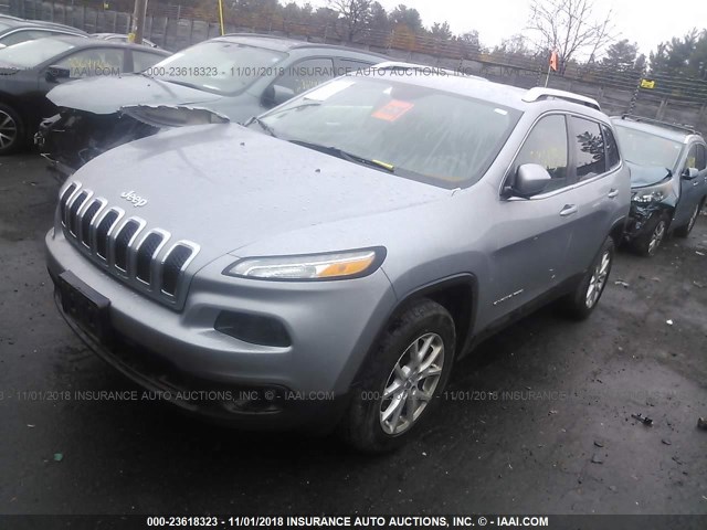 1C4PJMCB0EW151764 - 2014 JEEP CHEROKEE LATITUDE GRAY photo 2