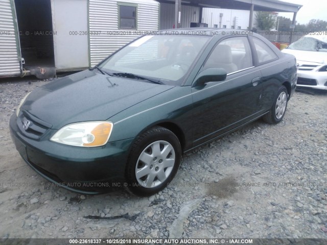 1HGEM22941L061385 - 2001 HONDA CIVIC SI/EX GREEN photo 2