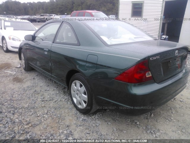 1HGEM22941L061385 - 2001 HONDA CIVIC SI/EX GREEN photo 3