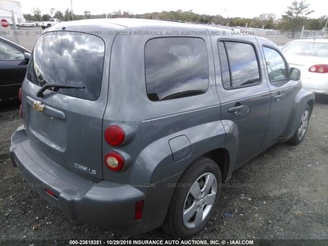3GNCA13B29S625543 - 2009 CHEVROLET HHR LS Gris foto 4