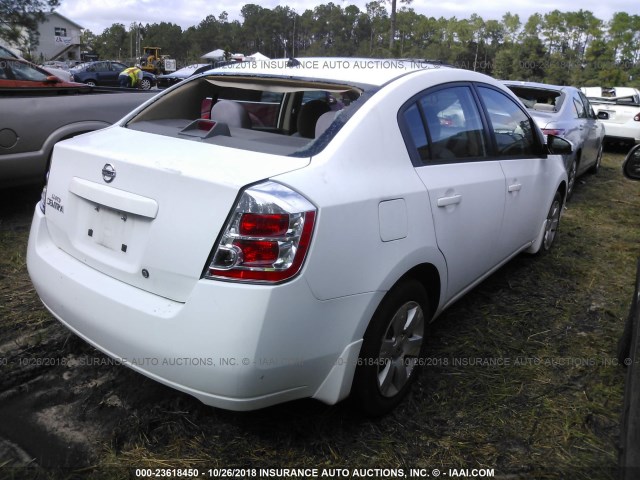 3N1AB61E68L713479 - 2008 NISSAN SENTRA 2.0/2.0S/2.0SL WHITE photo 4