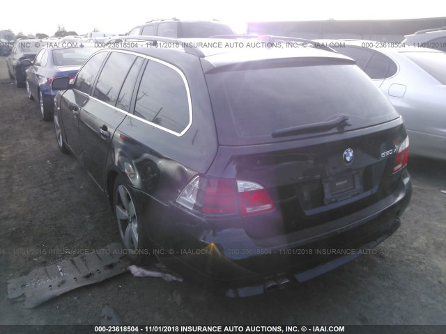 WBANN735X6CN01182 - 2006 BMW 530 XIT BLACK photo 3