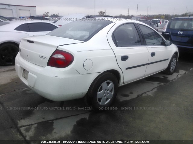 1B3ES26C94D506083 - 2004 DODGE NEON SE WHITE photo 4