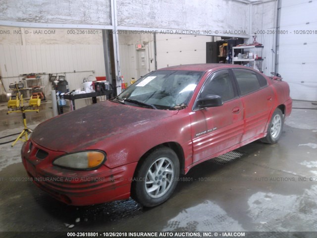 1G2NF52T81M604824 - 2001 PONTIAC GRAND AM SE1 RED photo 2