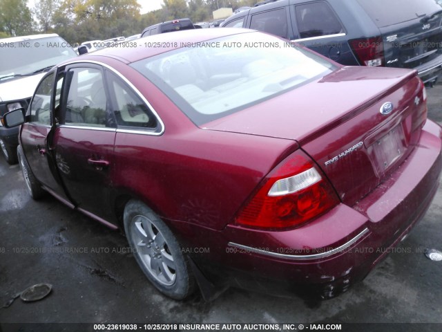 1FAHP23166G186373 - 2006 FORD FIVE HUNDRED SE RED photo 3