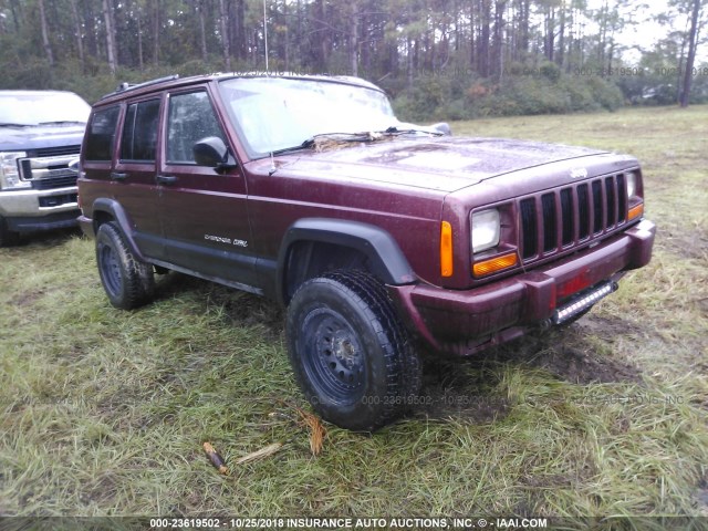 1J4FF58S1YL188950 - 2000 JEEP CHEROKEE CLASSIC BURGUNDY photo 1