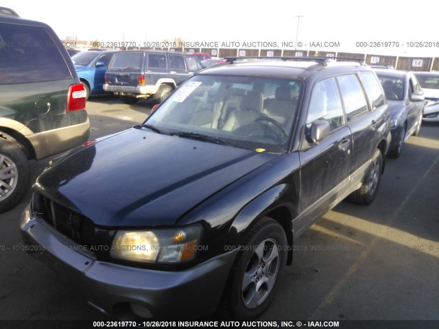 JF1SG65634H701035 - 2004 SUBARU FORESTER 2.5XS შავი ფოტო 2