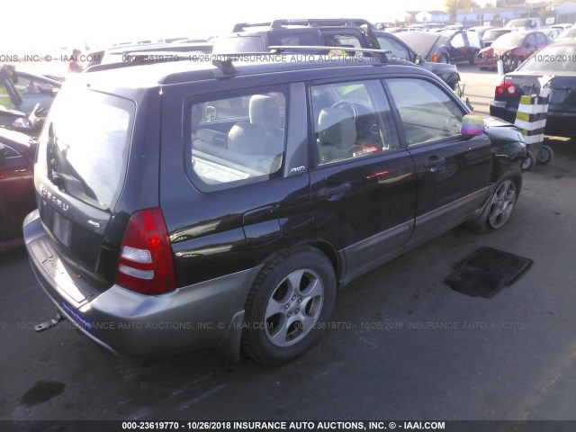 JF1SG65634H701035 - 2004 SUBARU FORESTER 2.5XS შავი ფოტო 4