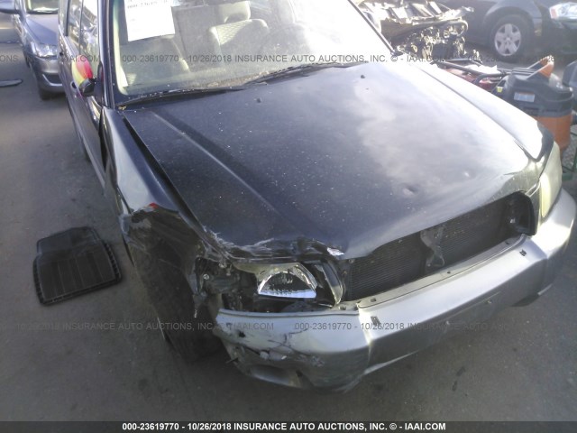 JF1SG65634H701035 - 2004 SUBARU FORESTER 2.5XS შავი ფოტო 6